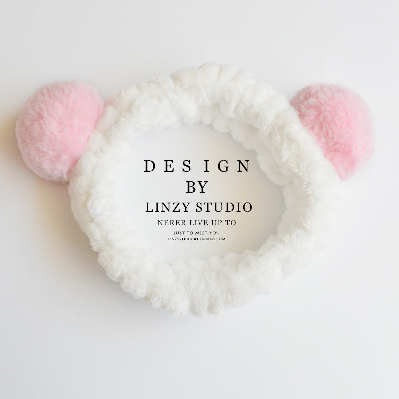Cute Panda Ear Soft Carol Fleece Women Headband Cute Panda Ear Soft Carol Fleece Women Headband